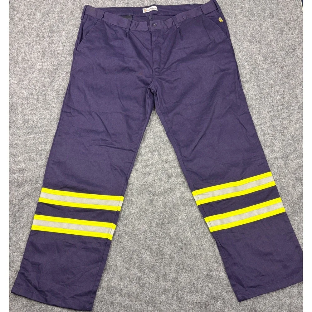 Just In Trend FR Work Pants Navy Blue Reflective Striped HRC 2 Mens 42x34